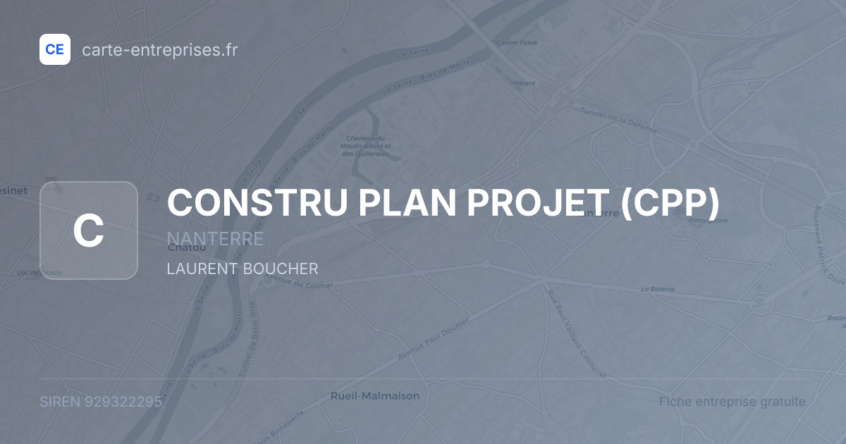 CONSTRU PLAN PROJET (CPP) — 929322295 — fiche entreprise