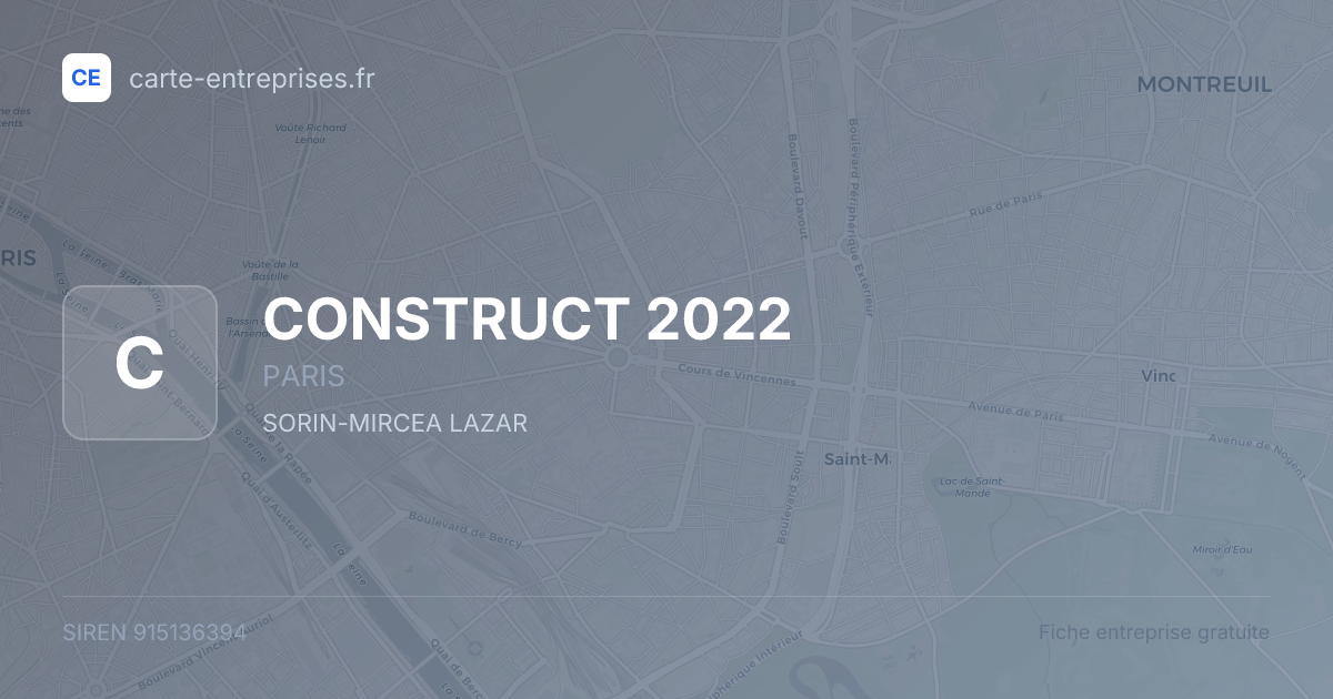 CONSTRUCT 2022 — 915136394 — fiche entreprise