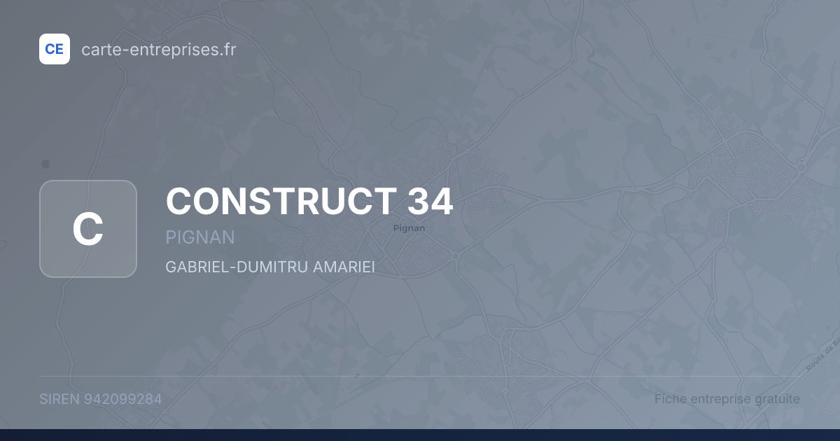 CONSTRUCT 34 — 942099284 — fiche entreprise