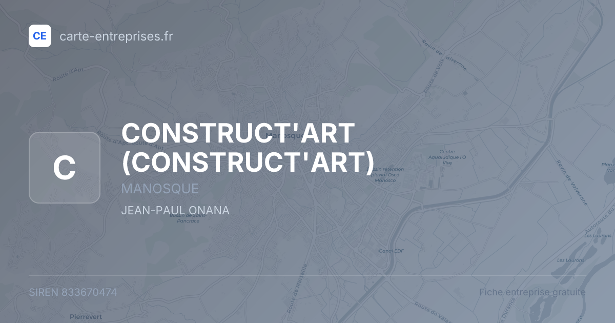CONSTRUCT'ART — 833670474 — fiche entreprise