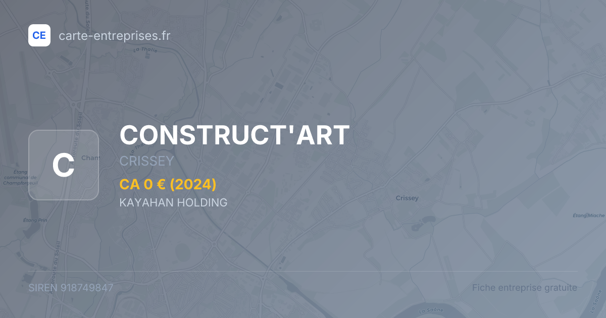 CONSTRUCT'ART — 918749847 — fiche entreprise