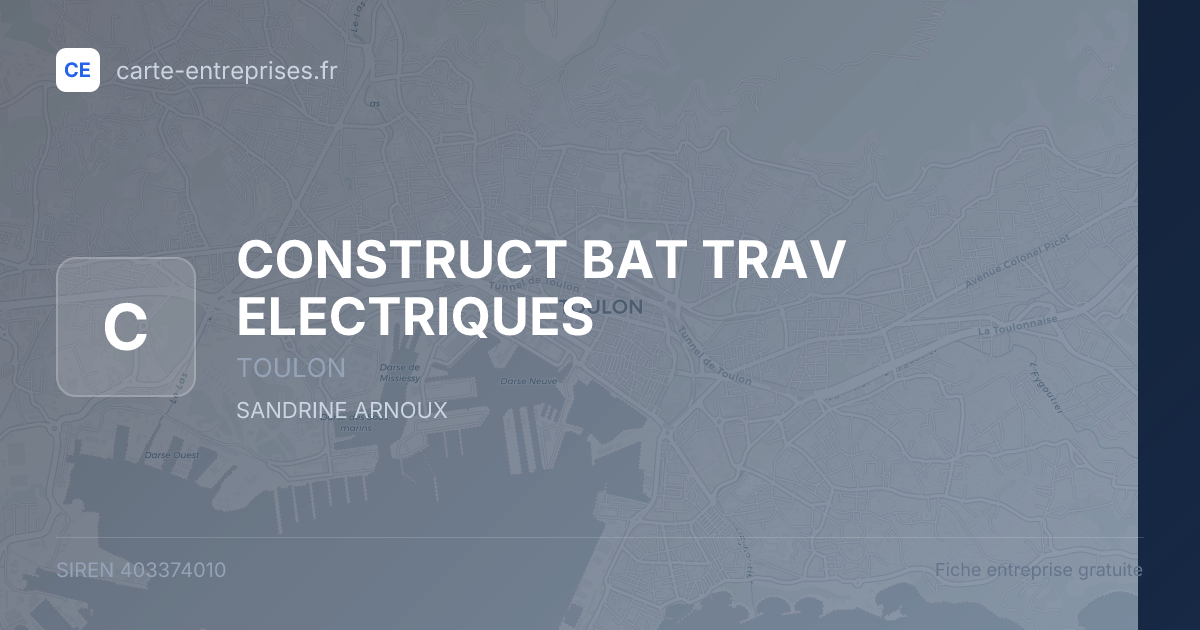 CONSTRUCT BAT TRAV ELECTRIQUES — 403374010 — fiche entreprise