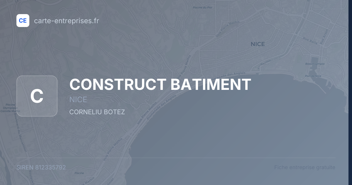 CONSTRUCT BATIMENT — 812335792 — fiche entreprise