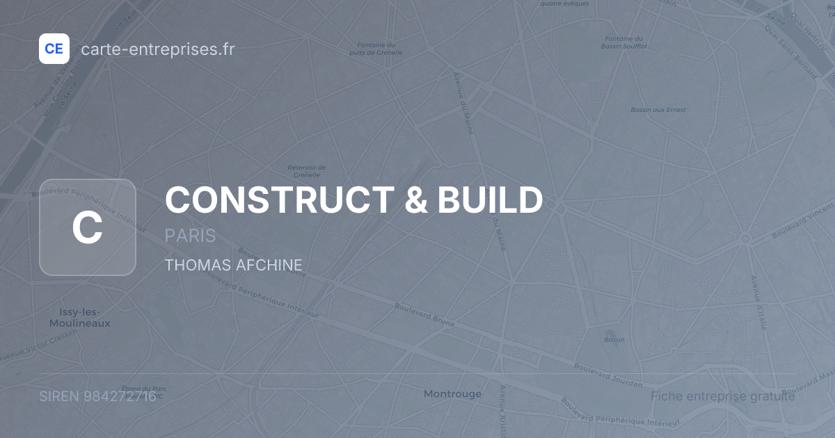 CONSTRUCT & BUILD — 984272716 — fiche entreprise