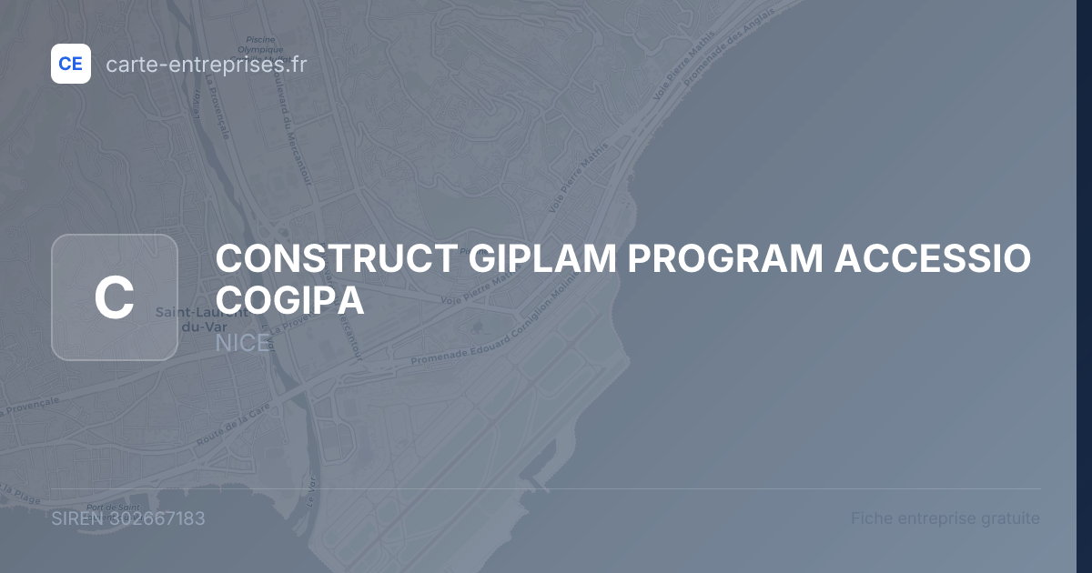CONSTRUCT GIPLAM PROGRAM ACCESSIO COGIPA — 302667183 — fiche entreprise