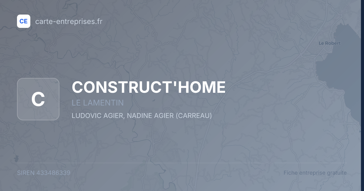 CONSTRUCT'HOME — 433486339 — fiche entreprise