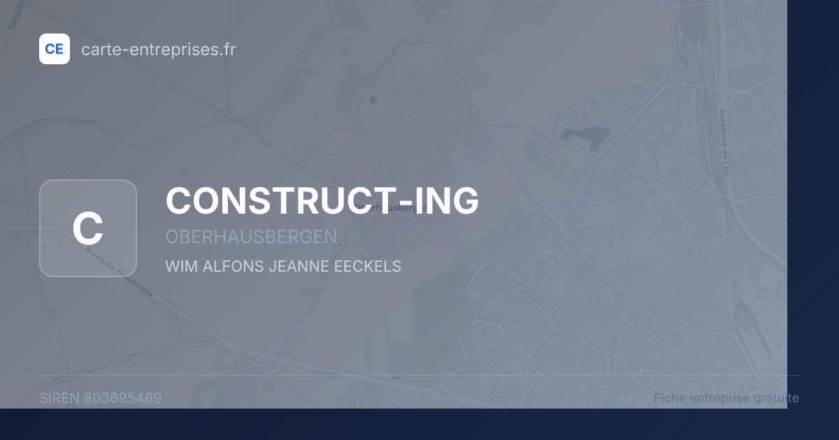 CONSTRUCT-ING — 803695469 — fiche entreprise