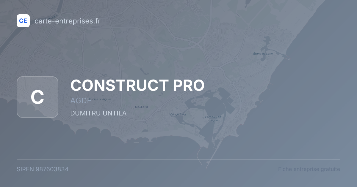 CONSTRUCT PRO — 987603834 — fiche entreprise