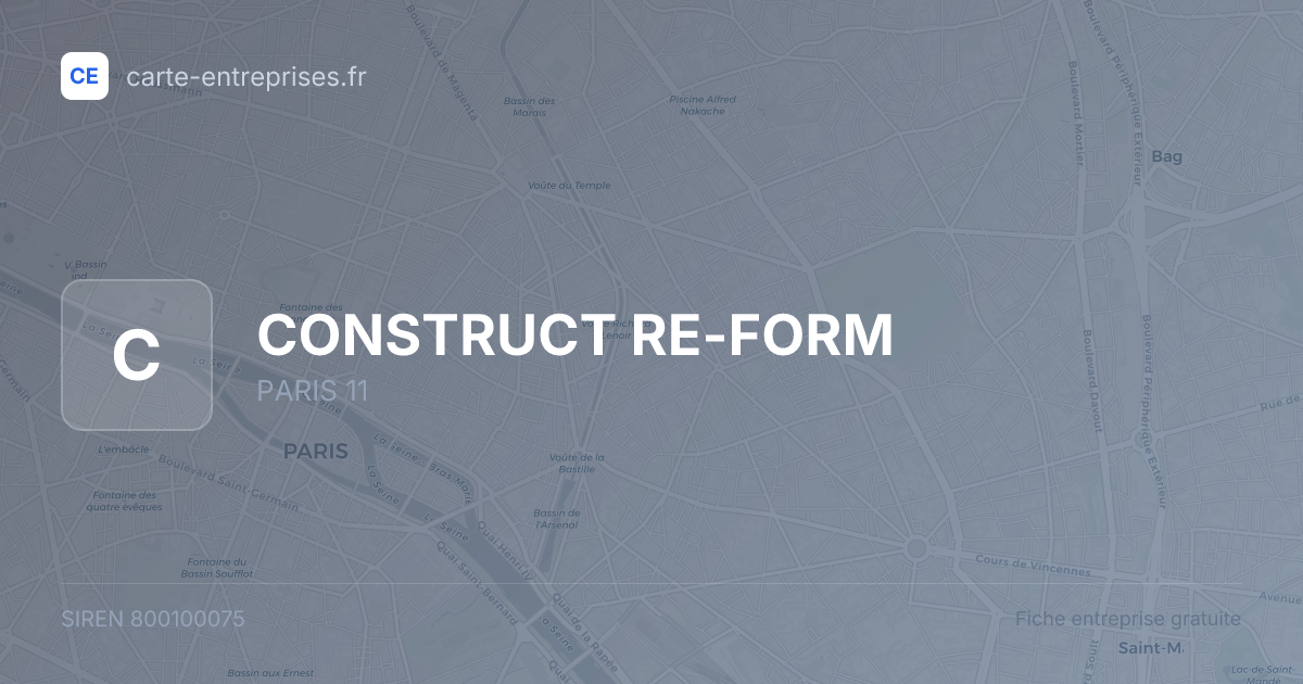 CONSTRUCT RE-FORM — 800100075 — fiche entreprise