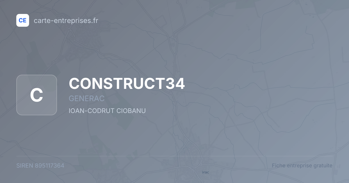CONSTRUCT34 — 895117364 — fiche entreprise