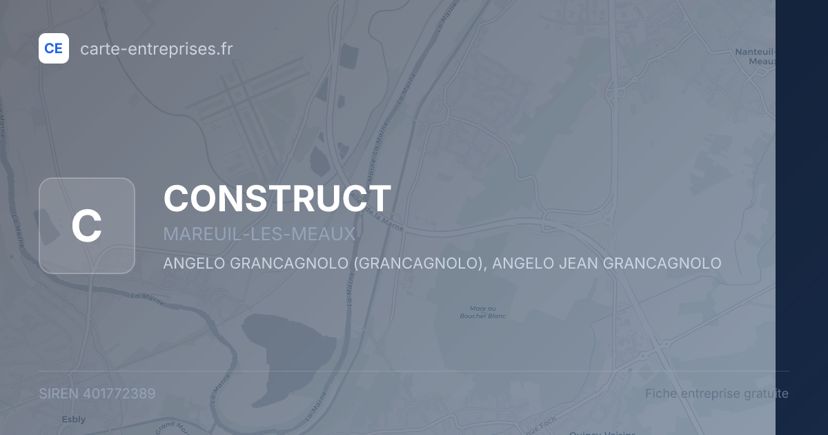 CONSTRUCT — 401772389 — fiche entreprise