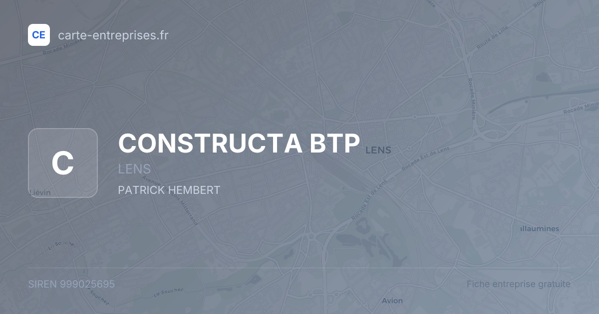 CONSTRUCTA BTP — 999025695 — fiche entreprise