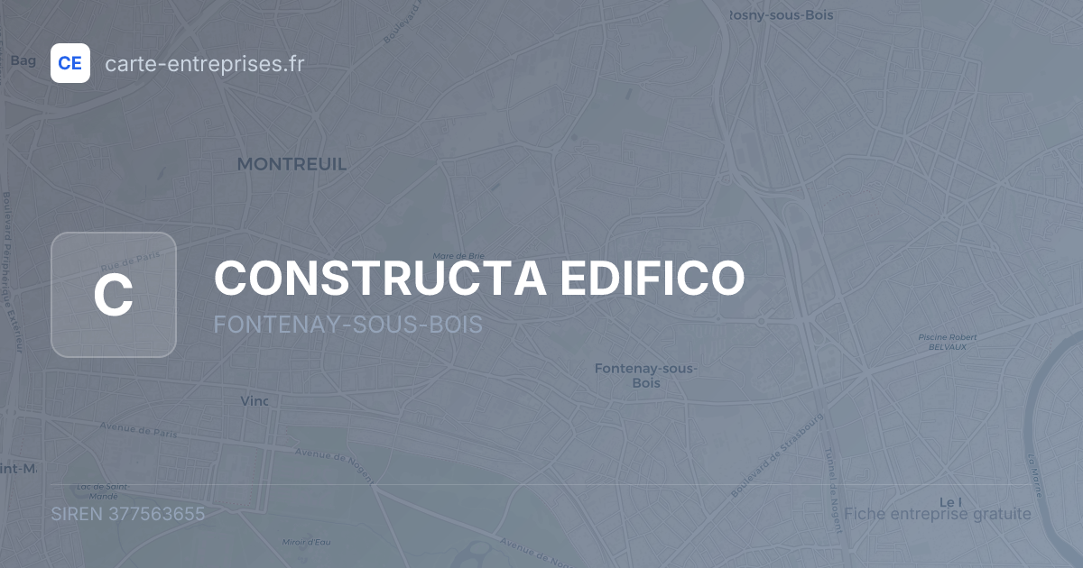CONSTRUCTA EDIFICO — 377563655 — fiche entreprise