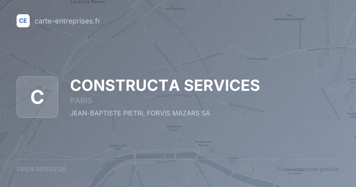 CONSTRUCTA SERVICES — 951933126 — fiche entreprise