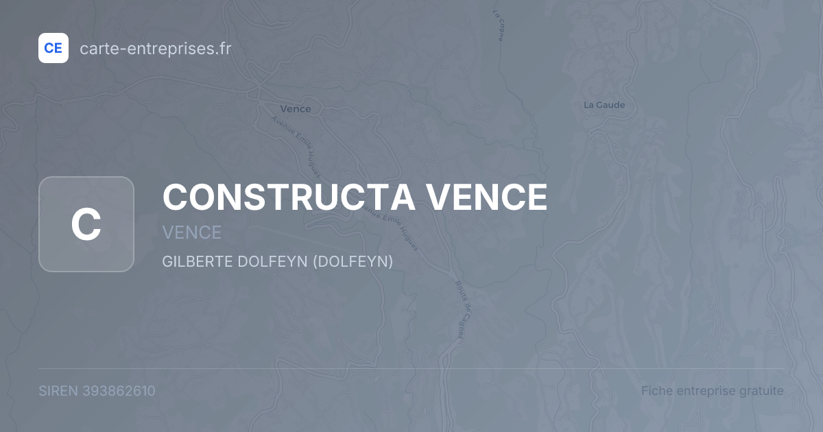 CONSTRUCTA VENCE — 393862610 — fiche entreprise