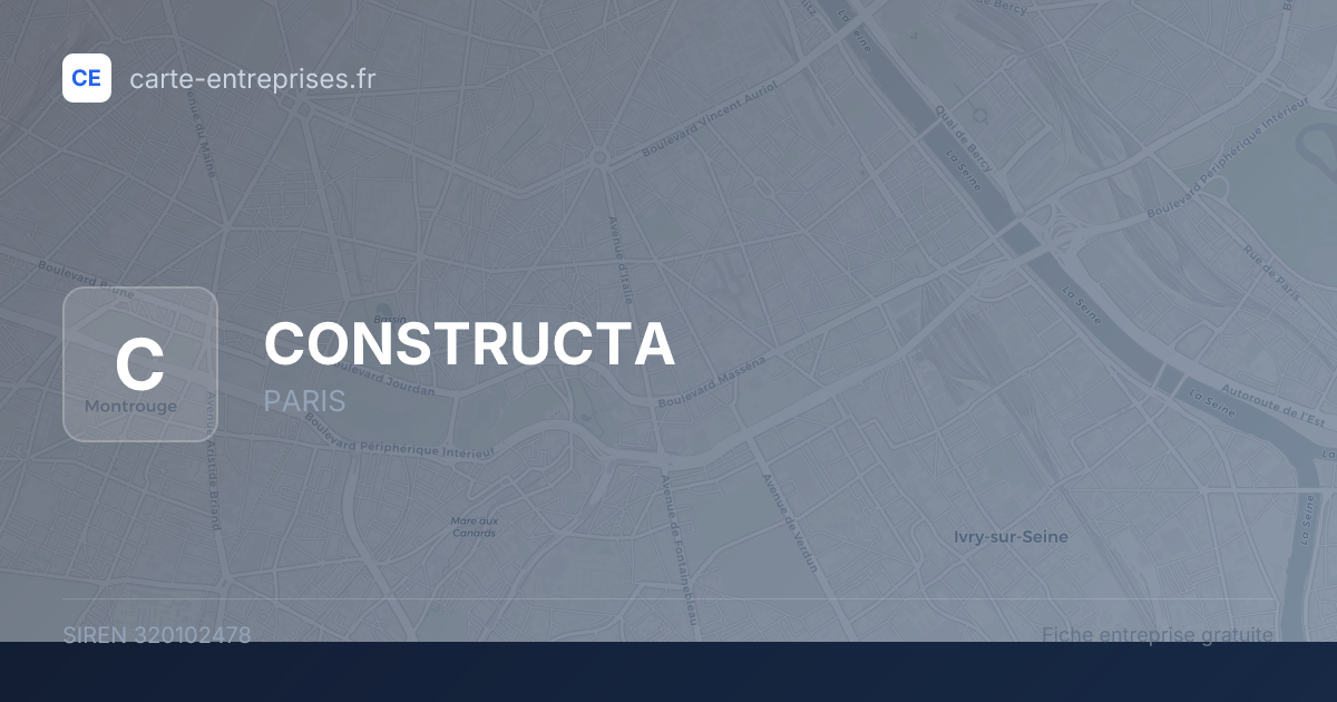 CONSTRUCTA — 320102478 — fiche entreprise