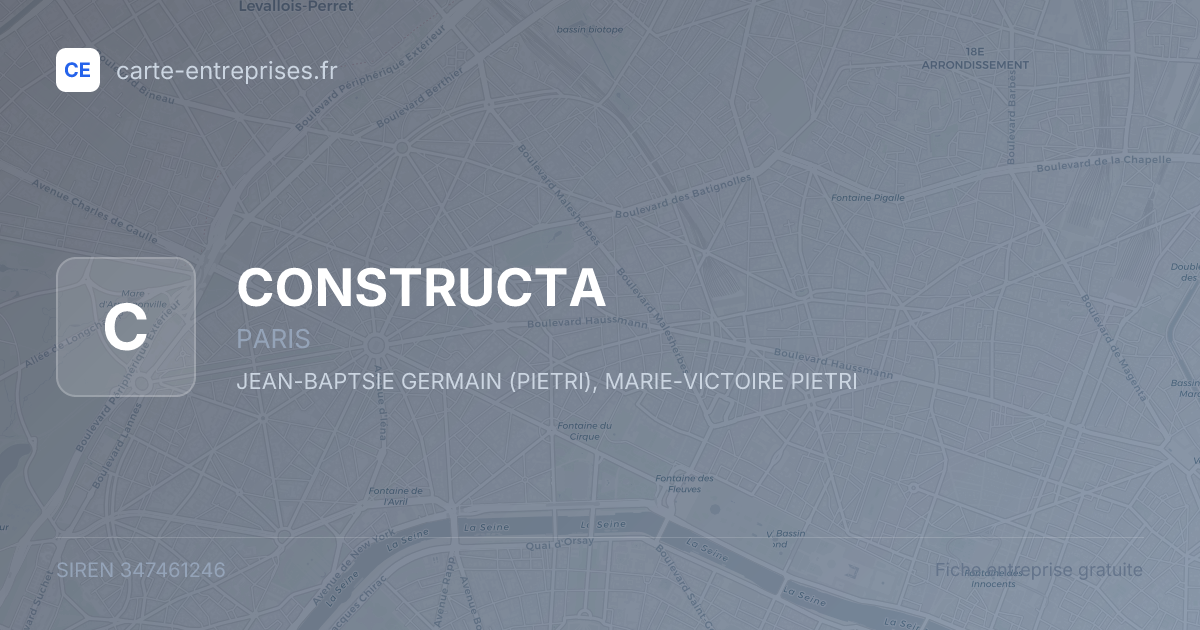 CONSTRUCTA — 347461246 — fiche entreprise