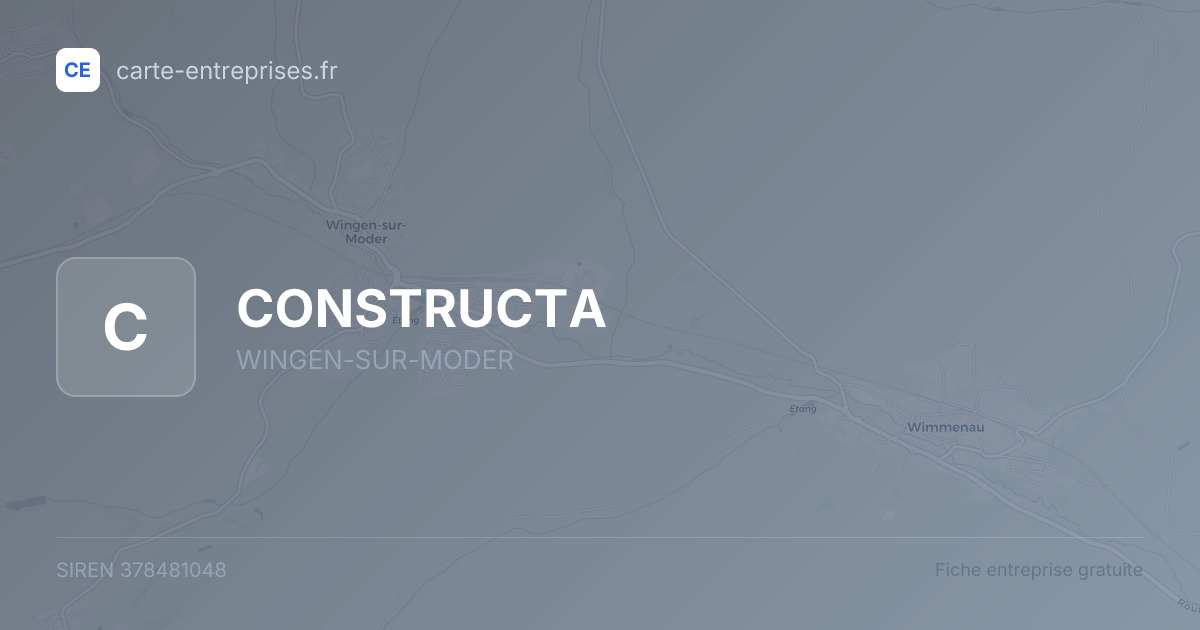CONSTRUCTA — 378481048 — fiche entreprise