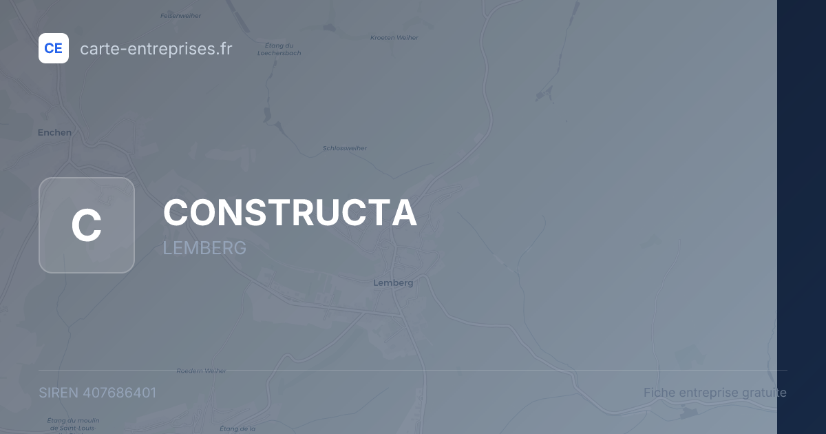 CONSTRUCTA — 407686401 — fiche entreprise