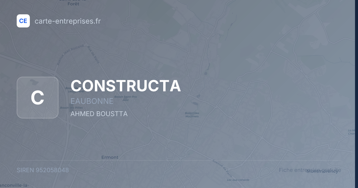CONSTRUCTA — 952058048 — fiche entreprise