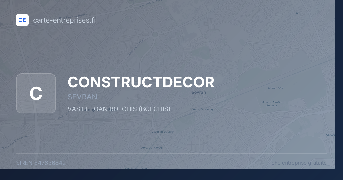 CONSTRUCTDECOR — 847636842 — fiche entreprise