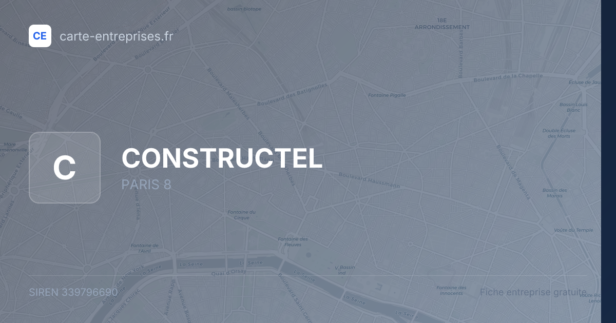 CONSTRUCTEL — 339796690 — fiche entreprise
