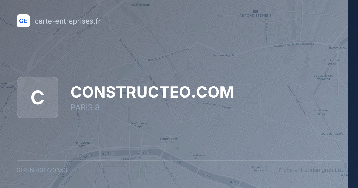 CONSTRUCTEO.COM — 431770353 — fiche entreprise