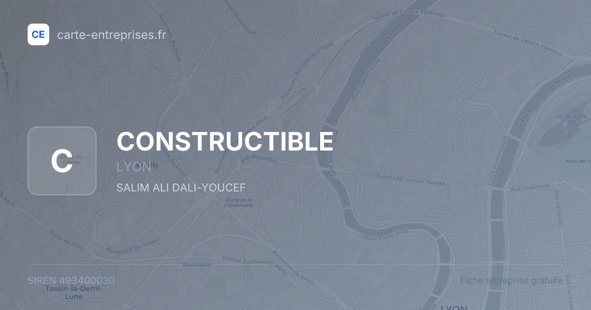 CONSTRUCTIBLE — 493400030 — fiche entreprise