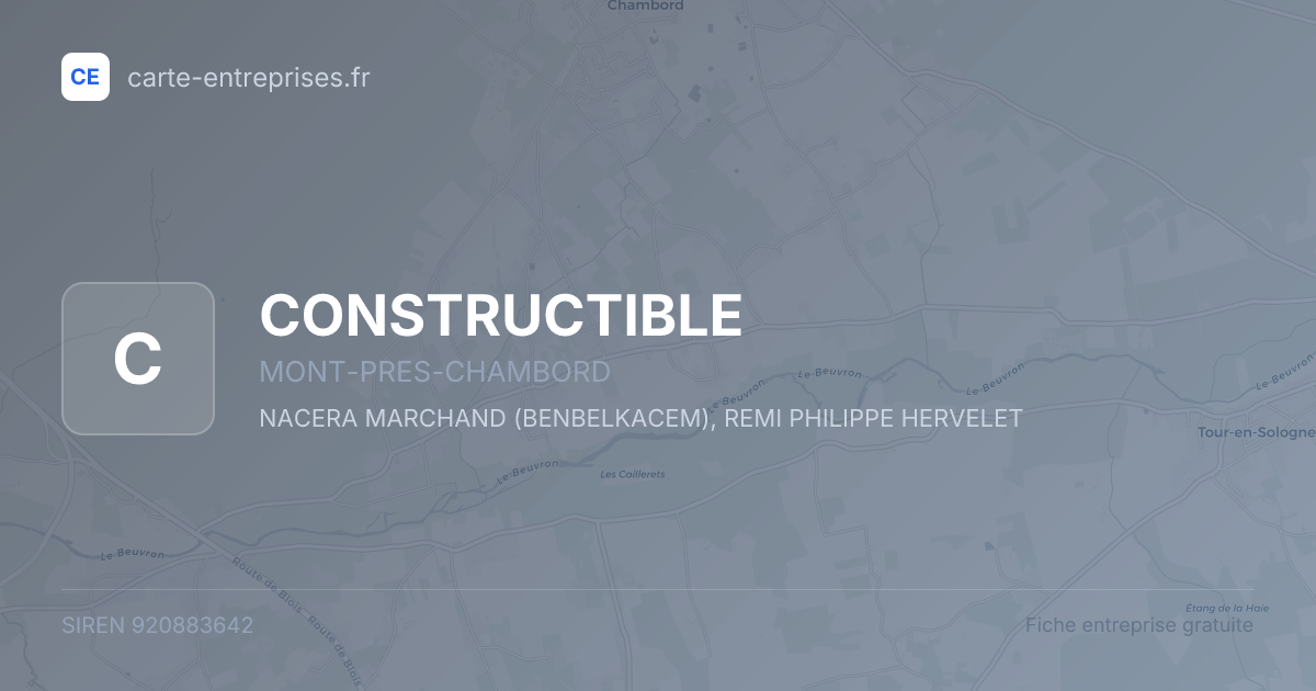 CONSTRUCTIBLE — 920883642 — fiche entreprise