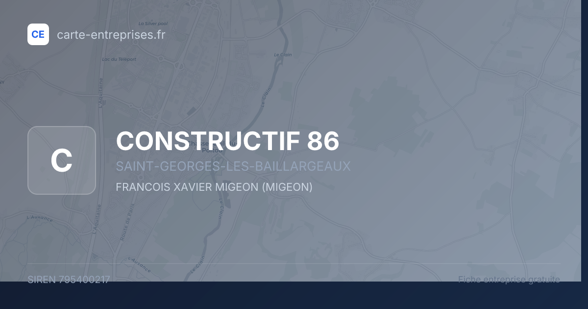 CONSTRUCTIF 86 — 795400217 — fiche entreprise