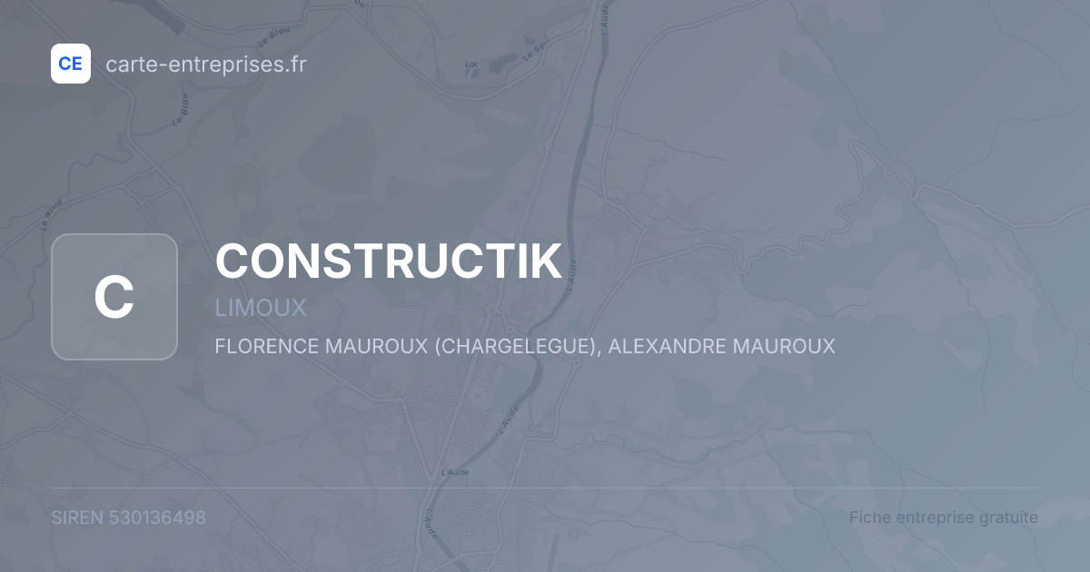 CONSTRUCTIK — 530136498 — fiche entreprise