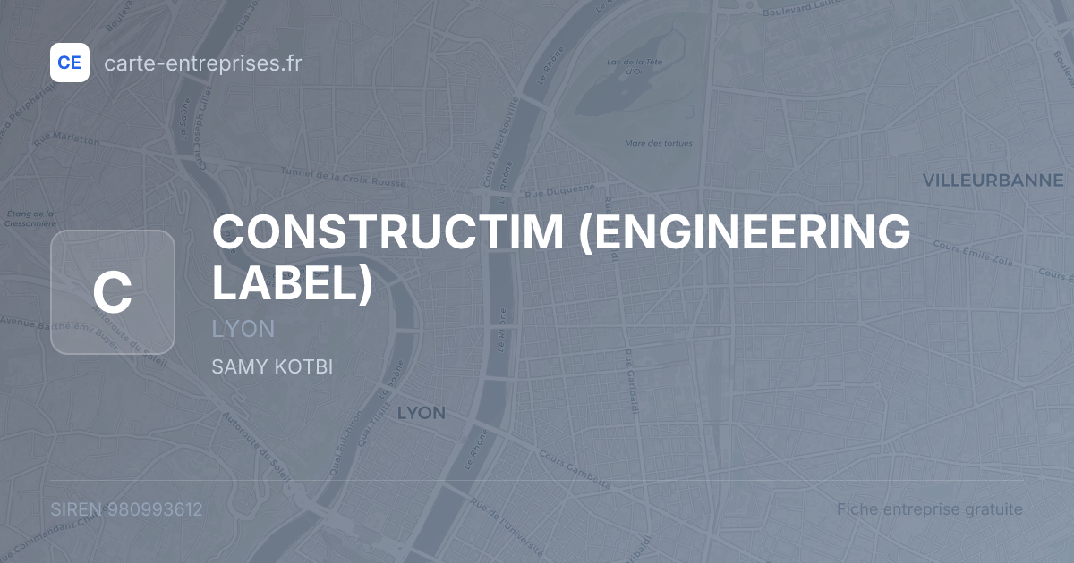 CONSTRUCTIM (ENGINEERING LABEL) — 980993612 — fiche entreprise