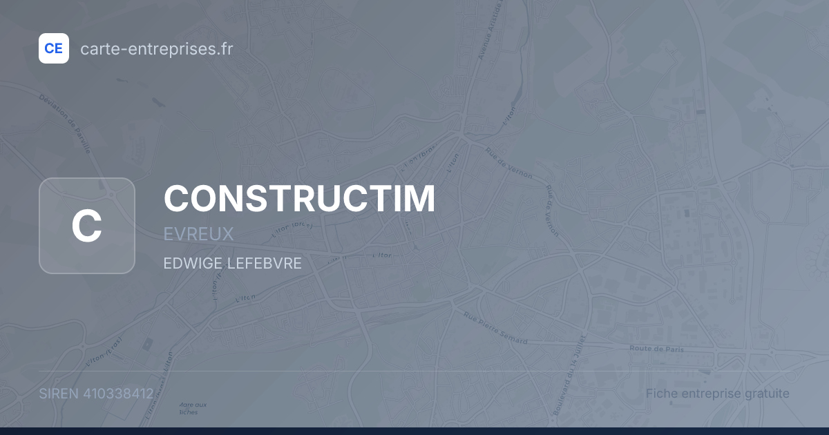 CONSTRUCTIM — 410338412 — fiche entreprise