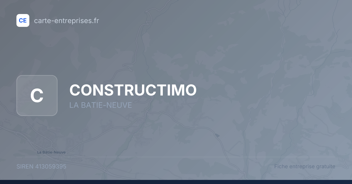 CONSTRUCTIMO — 413059395 — fiche entreprise