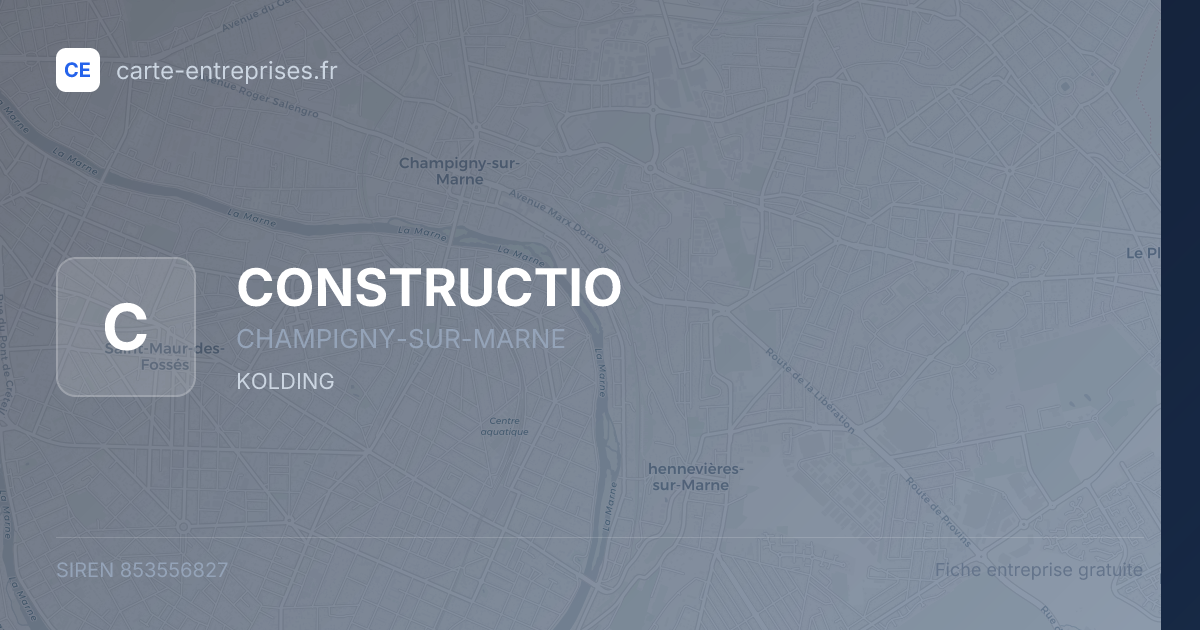 CONSTRUCTIO — 853556827 — fiche entreprise