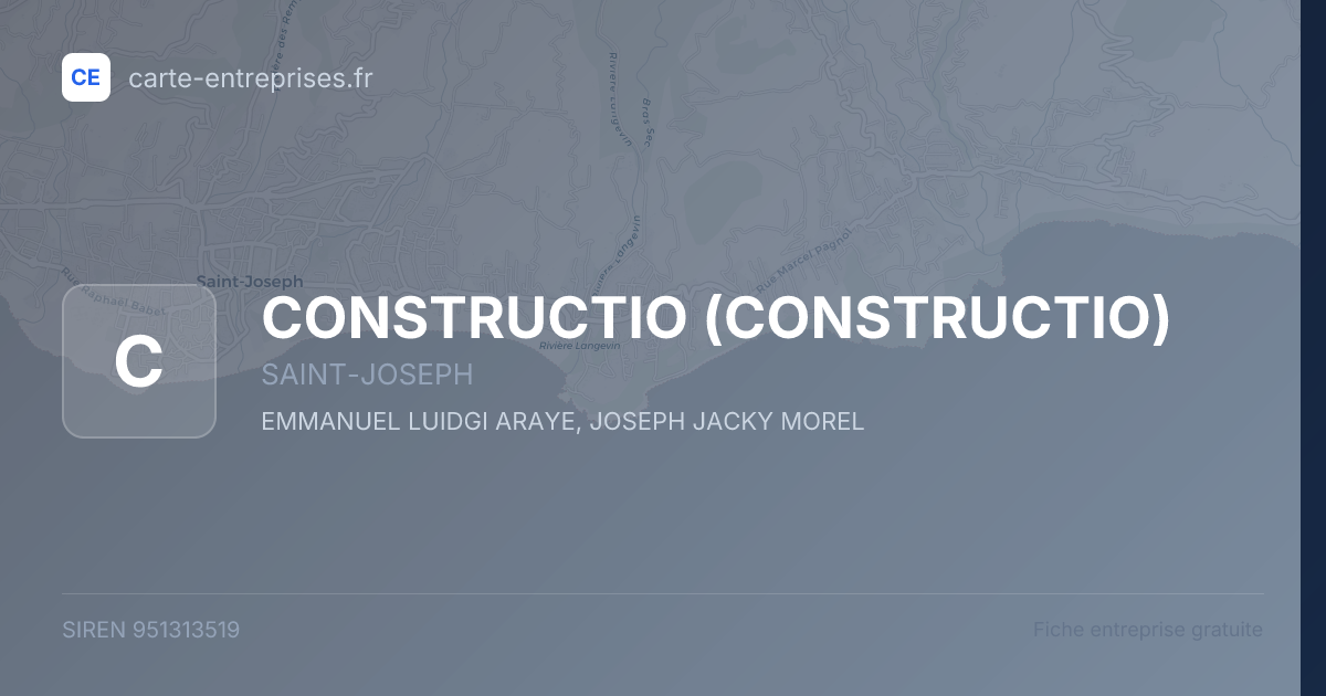 CONSTRUCTIO — 951313519 — fiche entreprise