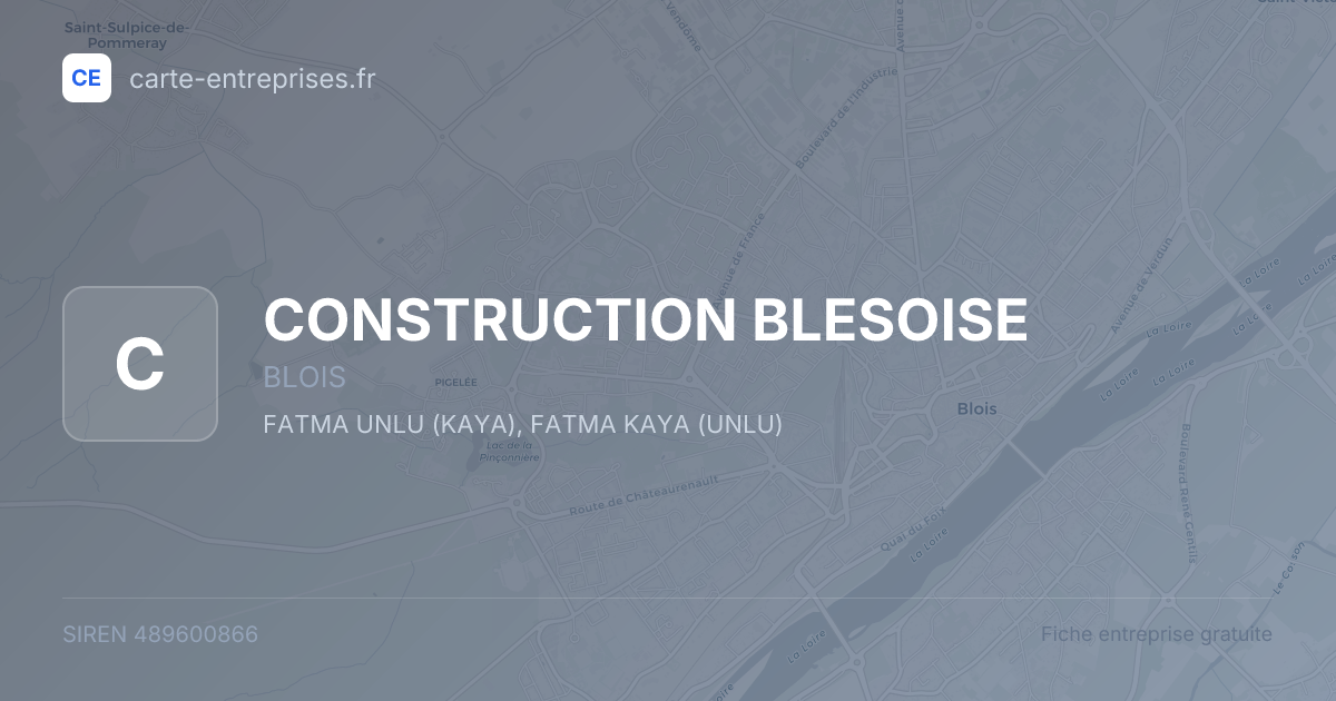 CONSTRUCTION BLESOISE — 489600866 — fiche entreprise