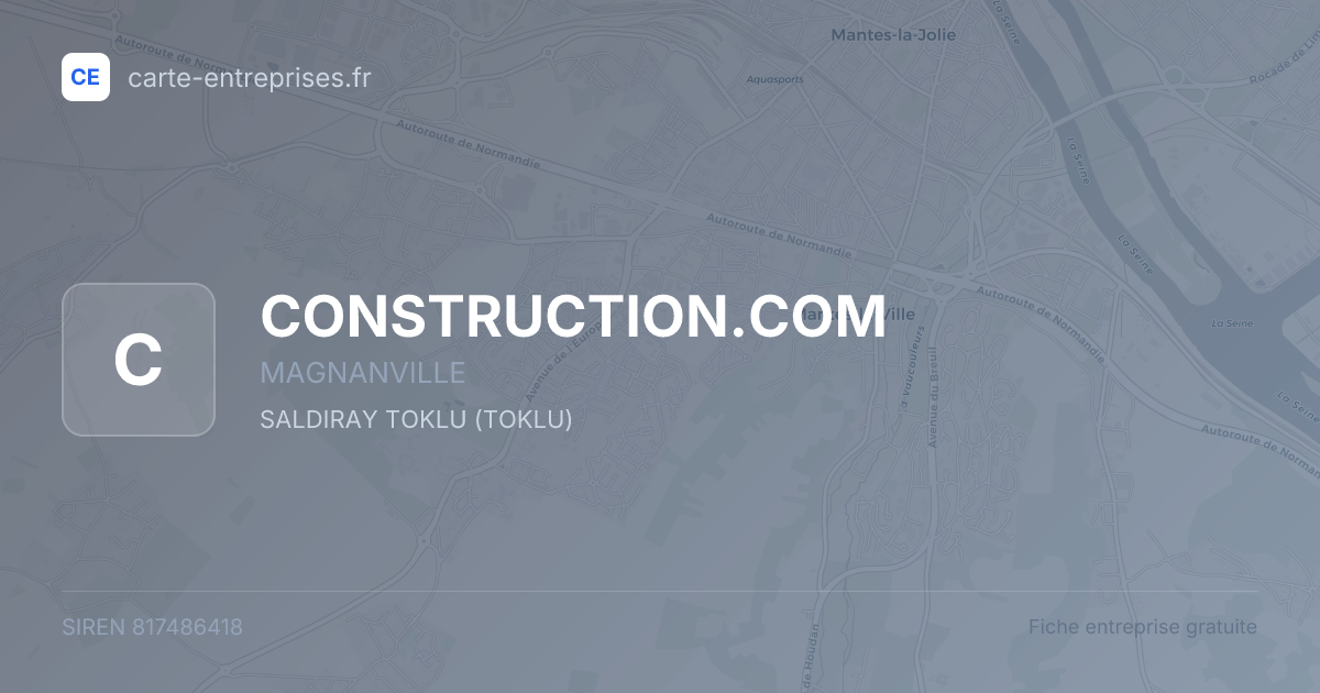 CONSTRUCTION.COM — 817486418 — fiche entreprise