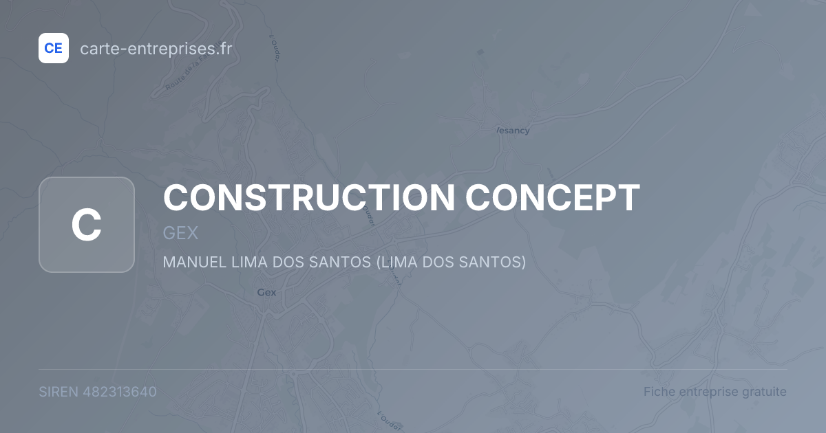 CONSTRUCTION CONCEPT — 482313640 — fiche entreprise
