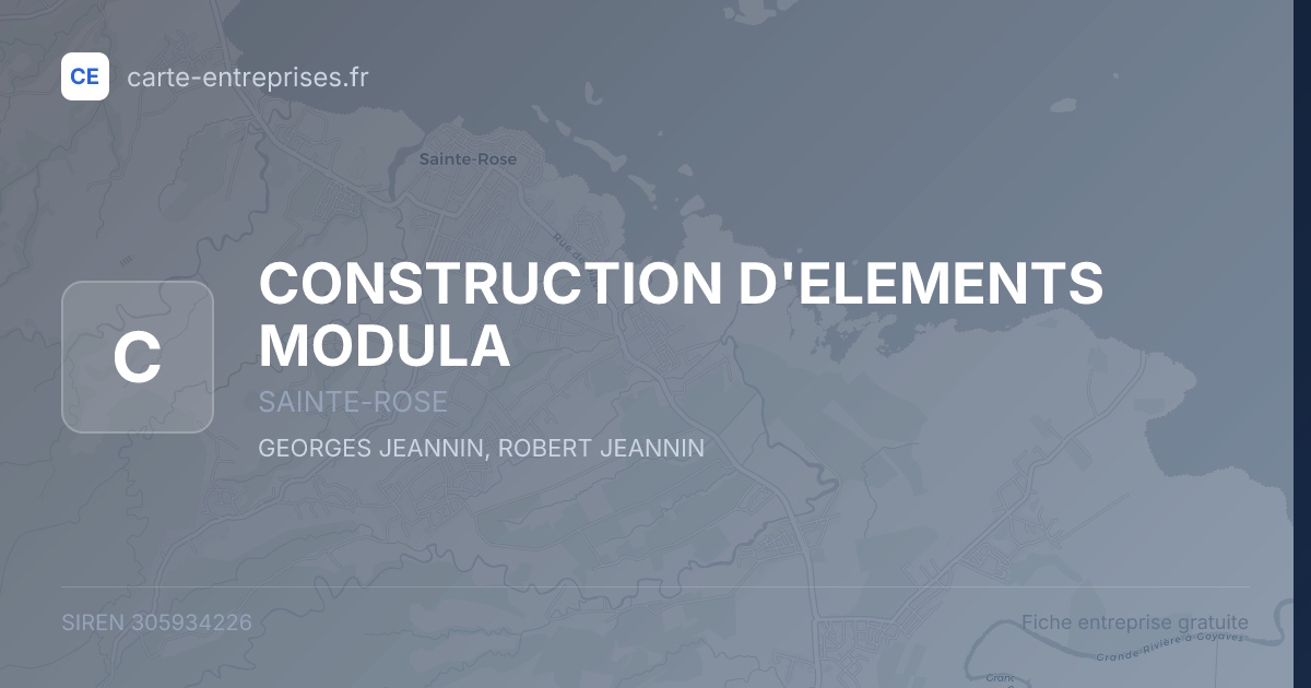 CONSTRUCTION D'ELEMENTS MODULA — 305934226 — fiche entreprise