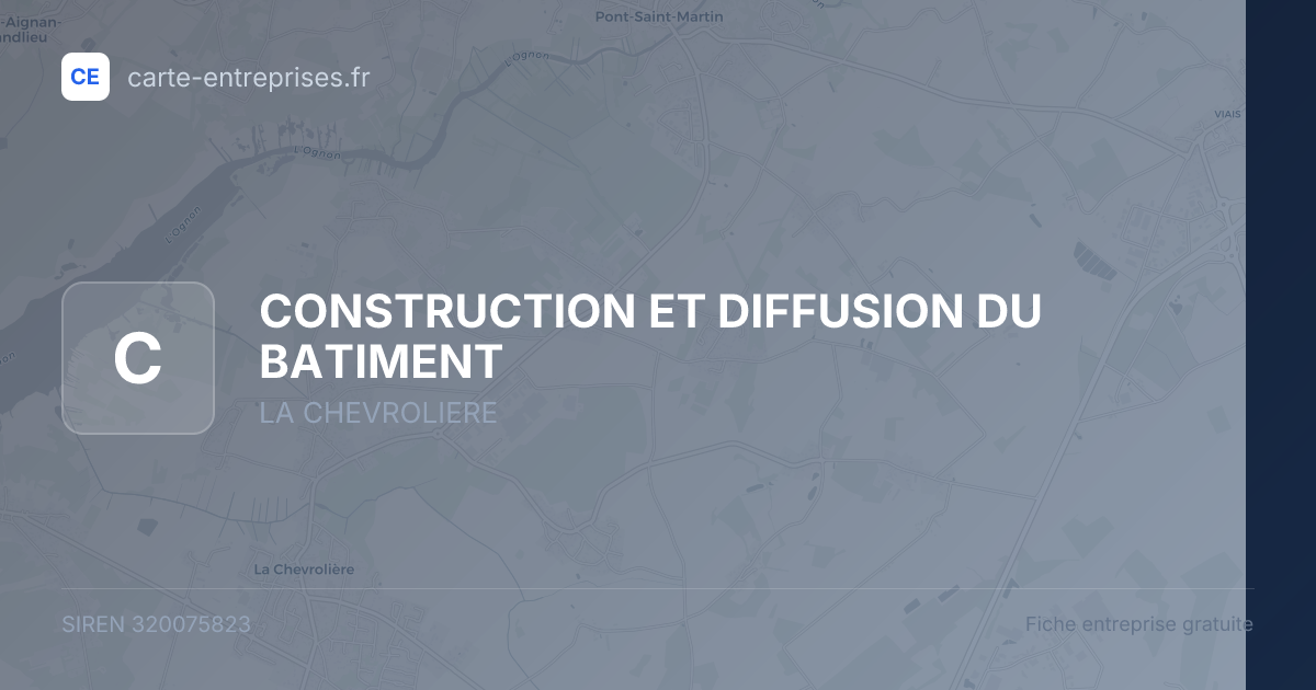 CONSTRUCTION ET DIFFUSION DU BATIMENT — 320075823 — fiche entreprise