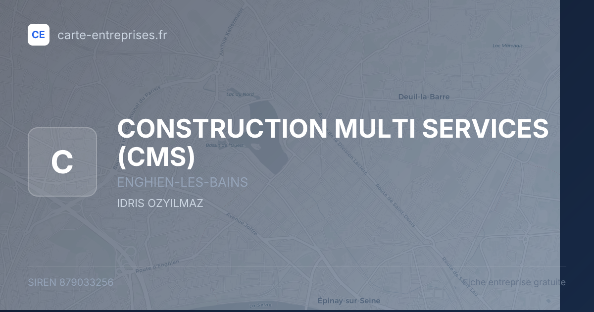 CONSTRUCTION MULTI SERVICES (CMS) — 879033256 — fiche entreprise