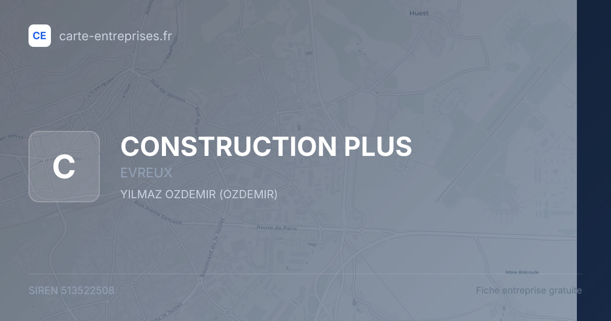 CONSTRUCTION PLUS — 513522508 — fiche entreprise