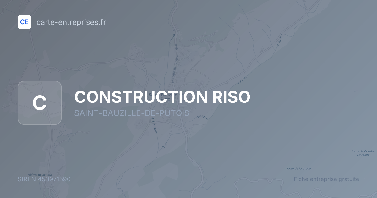 CONSTRUCTION RISO — 453971590 — fiche entreprise
