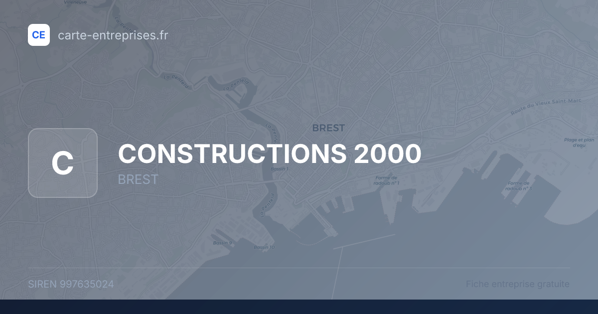 CONSTRUCTIONS 2000 — 997635024 — fiche entreprise