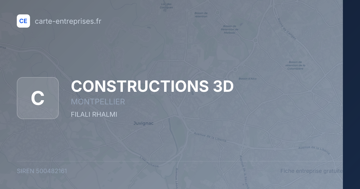 CONSTRUCTIONS 3D — 500482161 — fiche entreprise