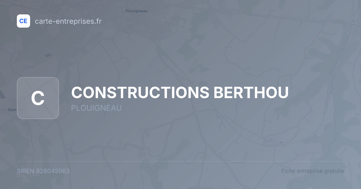 CONSTRUCTIONS BERTHOU — 926045063 — fiche entreprise