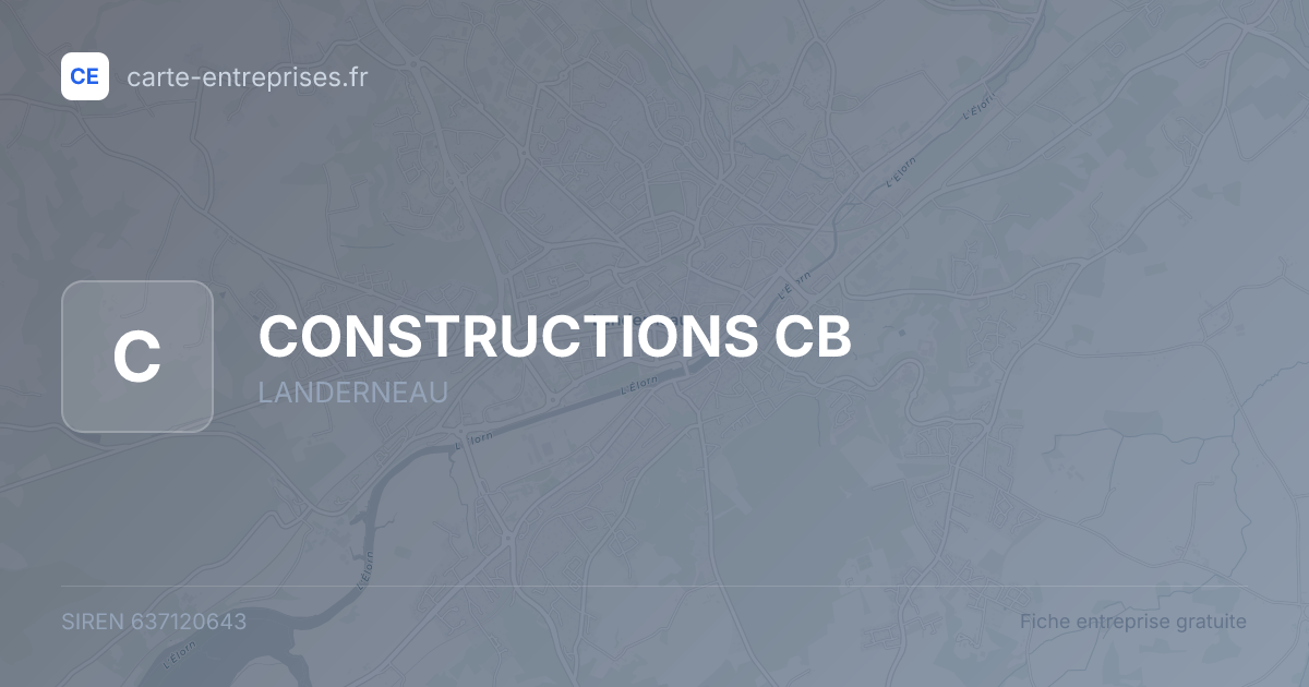 CONSTRUCTIONS CB — 637120643 — fiche entreprise