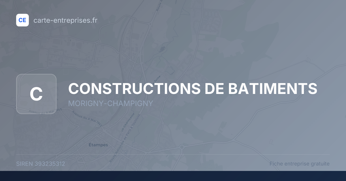 CONSTRUCTIONS DE BATIMENTS — 393235312 — fiche entreprise