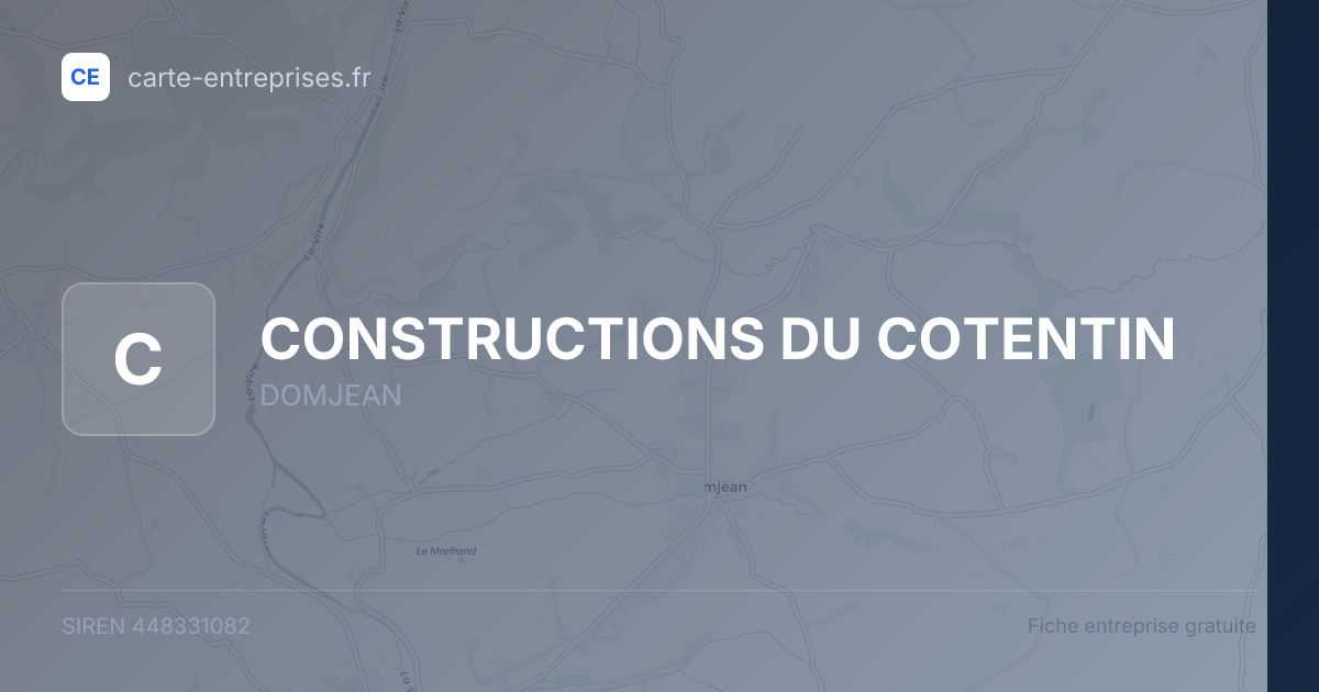 CONSTRUCTIONS DU COTENTIN — 448331082 — fiche entreprise